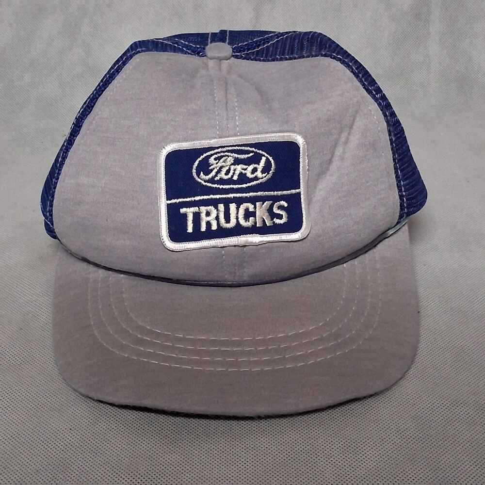 Supercaps Ford Trucks Snapback Hat Gray Blue Mesh Adjustable